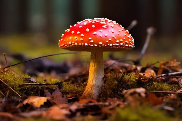 森林里的红蘑菇毒蘑菇苔藓摄影图 森林里的红蘑菇毒蘑菇苔藓摄影图