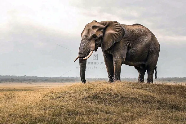 非洲大草原大象动物摄影图