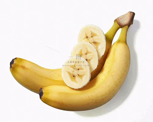 香蕉成熟水果切片摄影图 香蕉成熟水果切片摄影图