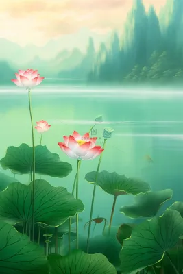 简约大气意境节气海报背景 简约大气意境节气海报背景