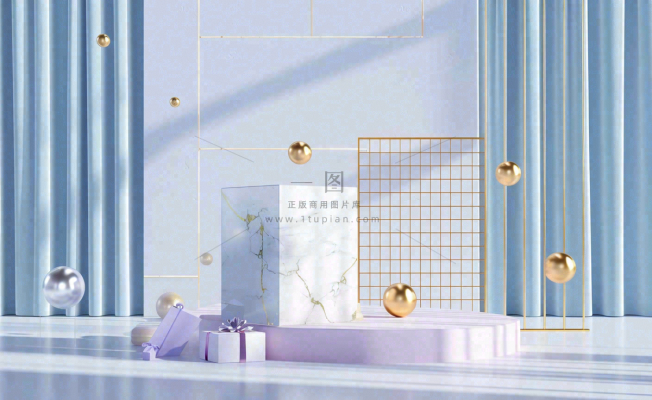 电商促销简约立体几何海报背景电商C4D展台背景 电商促销简约立体几何海报背景电商C4D展台背景