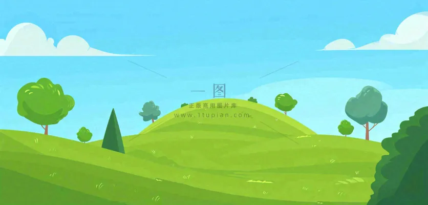 春天郊游青草树木动物蓝天清新，春分