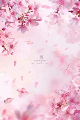粉色樱花桃花花瓣飘落唯美浪漫春天春分情人七夕背景 粉色樱花桃花花瓣飘落唯美浪漫春天春分情人七夕背景