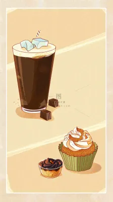 夏日饮品饮料清凉背景