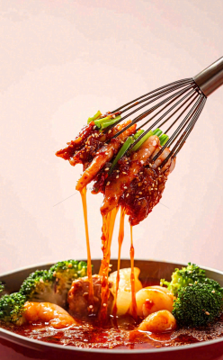 凉拌钵钵鸡水煮美食摄影图