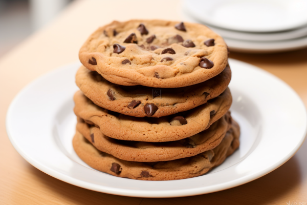 巧克力曲奇饼干下午茶摄影图