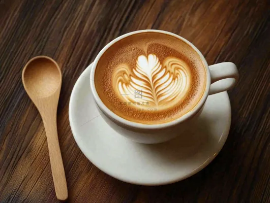 咖啡拿铁下午茶饮品摄影图