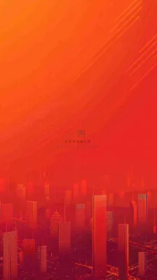 地产楼盘城市剪影背景