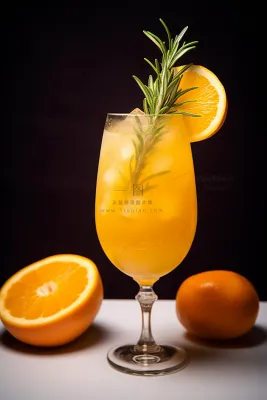 橙子果汁果茶冰镇饮料摄影图