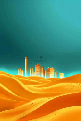 地产楼盘城市剪影背景