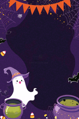 万圣节南瓜灯捣蛋恐怖背景