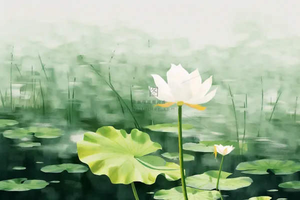 简约水墨绿色国风背景