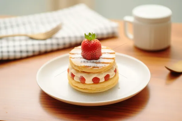 小蛋糕水果蛋糕下午茶美食甜点摄影图