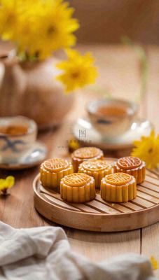 中秋节月饼摄影图