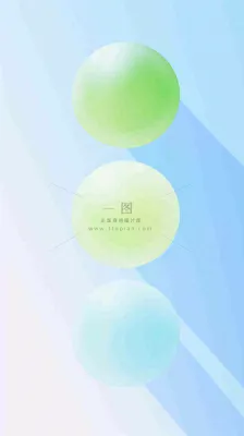 清新渐变背景前的彩色圆球,时尚 清新渐变背景前的彩色圆球,时尚