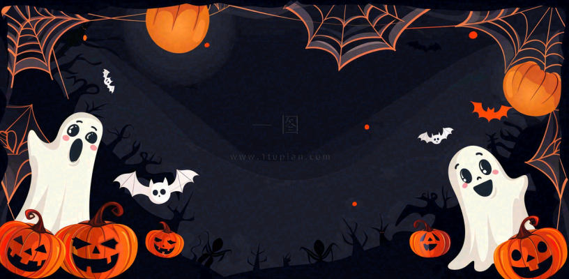 万圣节南瓜灯捣蛋恐怖背景