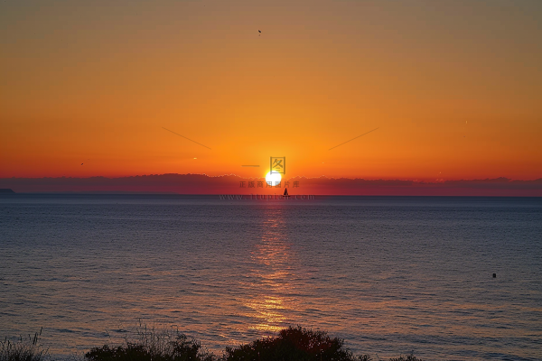 夏日落日海报沙滩晚霞摄影图