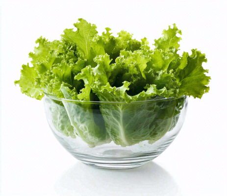 生菜透明玻璃碗蔬菜摄影图