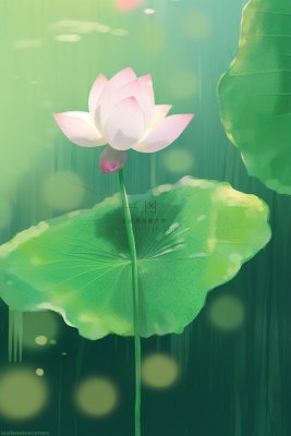 意境荷花荷叶夏日背景图 意境荷花荷叶夏日背景图