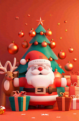 圣诞节卡通插画背景 圣诞节卡通插画背景