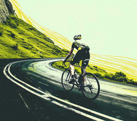 骑自行车登山车热血体育运动，山地自行车比赛户外极限摄影图