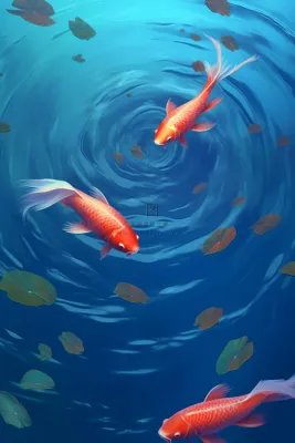 简约蓝色荷叶节气背景 简约蓝色荷叶节气背景