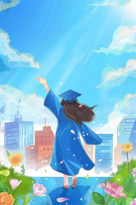 学生毕业季考试青春插画背景 学生毕业季考试青春插画背景