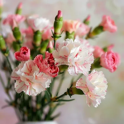 康乃馨鲜花花束摄影图