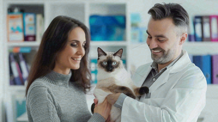 宠物医院猫狗生病救治摄影图