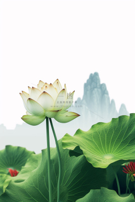 简约清新莲花背景 简约清新莲花背景