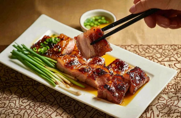 美味广式叉烧美食摄影图