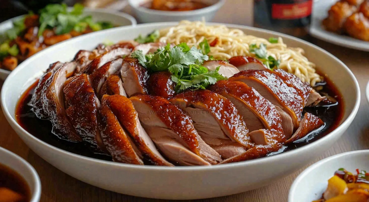 美味烧鹅广式美食摄影图