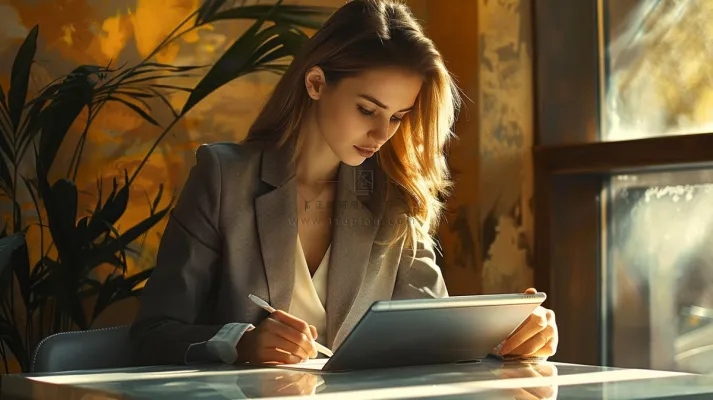 商务工作职业女性人像摄影图