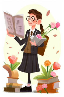 毕业学生穿着学士服花海报素材背景