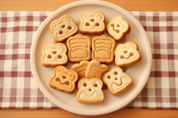 表情小饼干烘焙苏打饼摄影图
