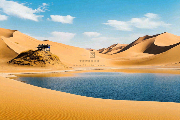 沙漠敦煌沙丘黄土大漠风光摄影图