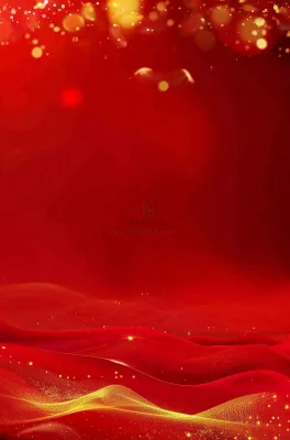 简约红色纹理背景金色颗粒光效科技线条国庆党建年会活动背景