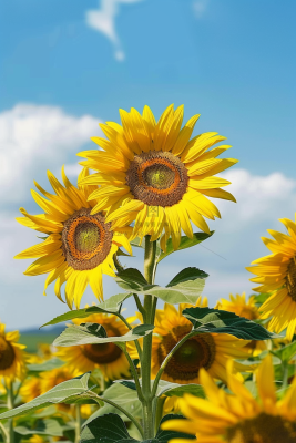 向日葵向阳鲜花摄影图 向日葵向阳鲜花摄影图