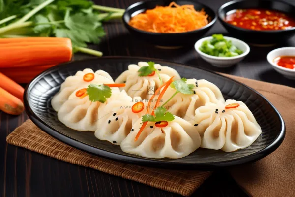 早点早茶小笼包摄影图