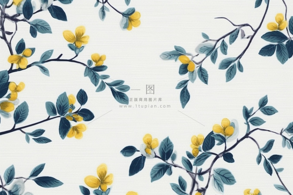 中国风简约淡雅蓝色枝叶背景 中国风简约淡雅蓝色枝叶背景