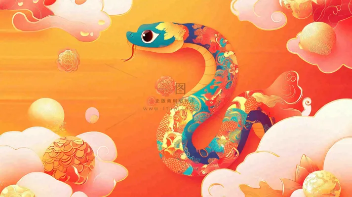 蛇年春节新年背景