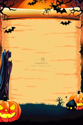 万圣节南瓜灯捣蛋恐怖背景