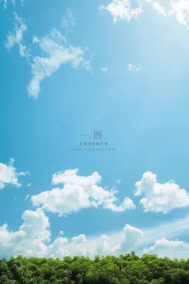 蓝天白云天气天空摄影图