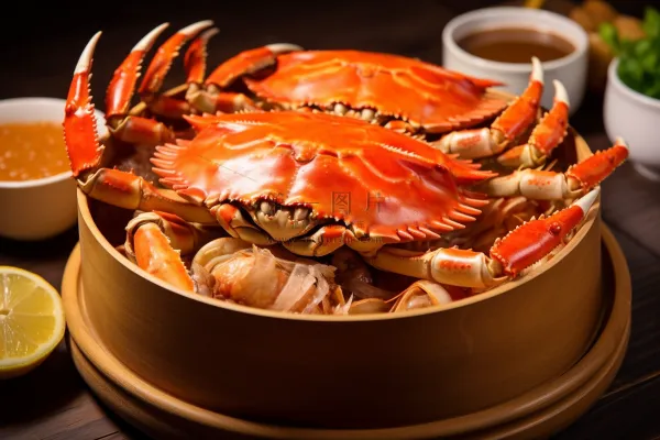 螃蟹秋季美食摄影图