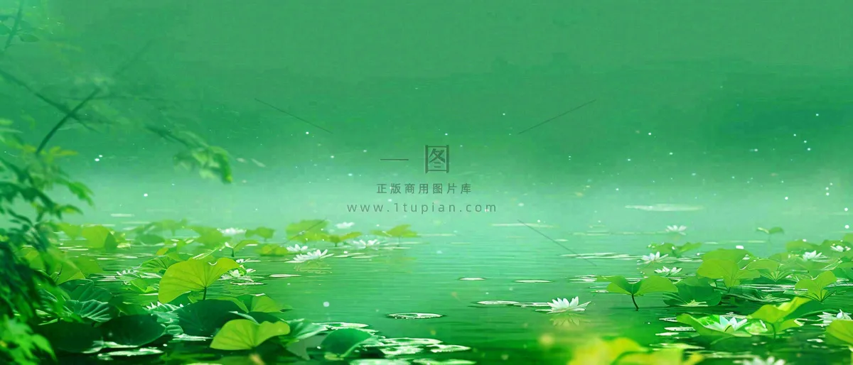 春天河面湖面花草意境古风，春分谷雨