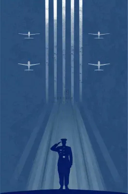 建军蓝色纹理简约军人剪影飞机插画背景 建军蓝色纹理简约军人剪影飞机插画背景
