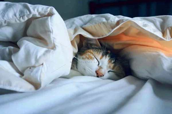 被窝里睡觉的猫猫,可爱的动物摄影图 被窝里睡觉的猫猫,可爱的动物摄影图