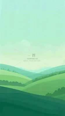 蓝天白云草地卡通扁平手绘插画春天绿色立春,春分 蓝天白云草地卡通扁平手绘插画春天绿色立春,春分