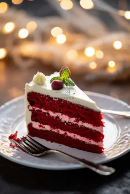 浆果树莓蛋糕水果蛋糕下午茶美食甜点摄影图