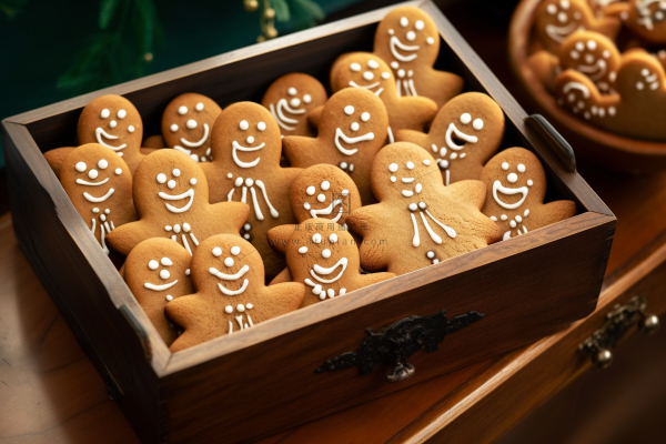 姜饼人圣诞饼干甜点摄影图 姜饼人圣诞饼干甜点摄影图